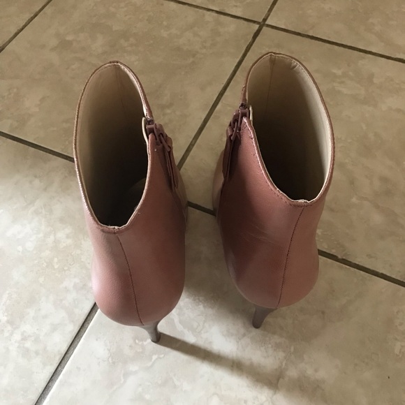 Leather Nine West Peep Toe Booties - Picture 4 of 8